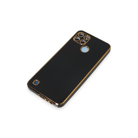 Realme C25y Kılıf Volet Silikon - Siyah