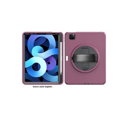 Apple İpad Pro 11 (2018) Kılıf Hand Strap Tablet Kılıfı - Mürdüm
