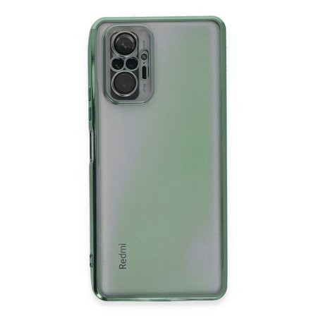 Xiaomi Redmi Note 10 Pro Kılıf Razer Lensli Silikon - Yeşil
