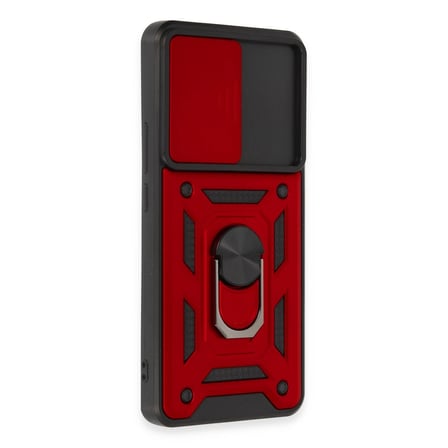 Xiaomi Mi 12t Pro Kılıf Pars Lens Yüzüklü Silikon - Kırmızı