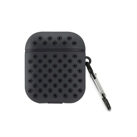 Apple Airpods 2 (2.nesil) Spor Delikli Kılıf - Siyah-siyah