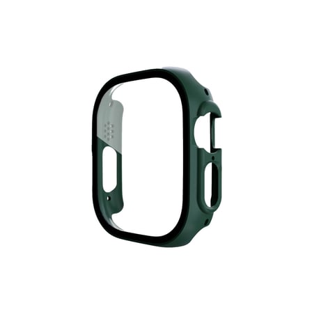 Apple Uyumlu Watch Ultra 49mm Desert Camlı Kasa Ekran Koruyucu - Koyu Yeşil