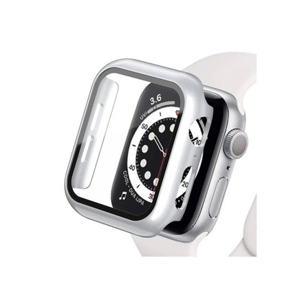 Apple Uyumlu Watch Ultra 49mm Camlı Kasa Ekran Koruyucu - Gümüş