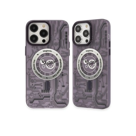 Apple İphone 14 Pro Kılıf Apollo Magneticsafe Desenli Kapak - Apollo Mor - 5