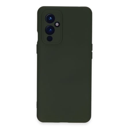 One Plus 9 Kılıf Nano İçi Kadife Silikon - Koyu Yeşil