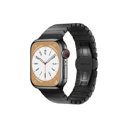 Apple Uyumlu Watch 42mm Kr416 Huks Kordon (saat Değildir) - Siyah