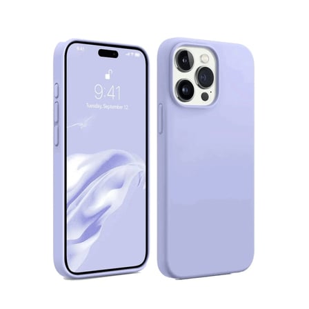 Apple İphone 15 Pro Max Kılıf First Silikon - Lila