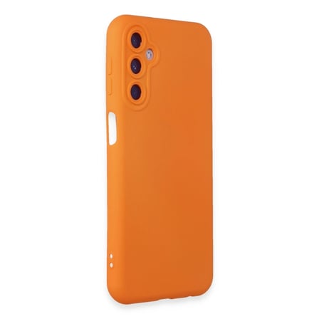 Samsung Galaxy M14 5g Kılıf Nano İçi Kadife Silikon - Turuncu