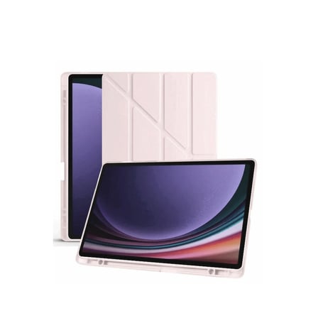 Samsung Uyumlu Galaxy X510 Tab S9 Fe 11 Kılıf Kalemlikli Mars Tablet Kılıfı - Rose Gold
