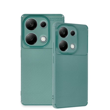 Xiaomi Redmi Note 13 Pro 4g Kılıf Auto Focus Karbon Kapak - Koyu Yeşil