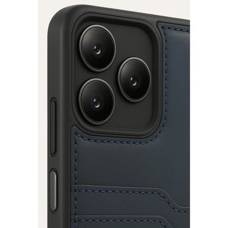 Realme Note 50 4g Kılıf Sara Kartvizitli Deri Kılıf - Lacivert