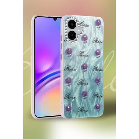 Samsung Uyumlu Galaxy A06 Kılıf Blade Aynalı Desenli Kapak - Desen 8