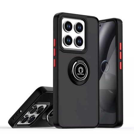 Xiaomi Mi 15 Pro Kılıf Montreal Yüzüklü Silikon Kapak - Siyah