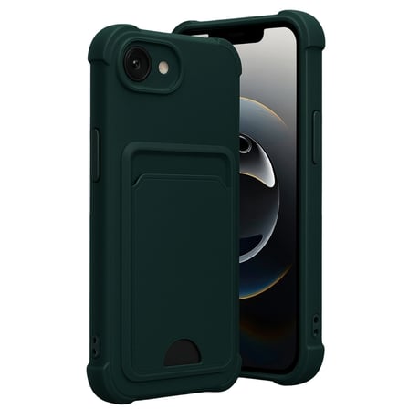 Apple Uyumlu İphone 16e Kelvin Kartvizitli Silikon - Koyu Yeşil