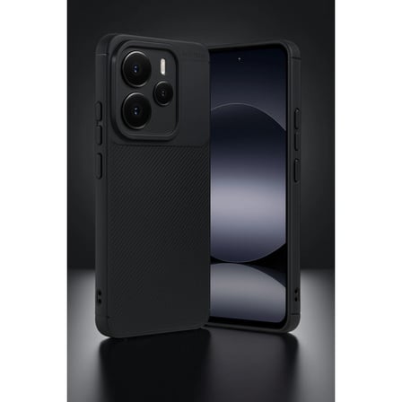 Xiaomi Uyumlu Note 14 5g Auto Focus Karbon Kapak - Siyah