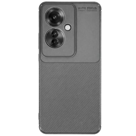 Oppo Reno 11f Kılıf Auto Focus Karbon Kapak - Gri