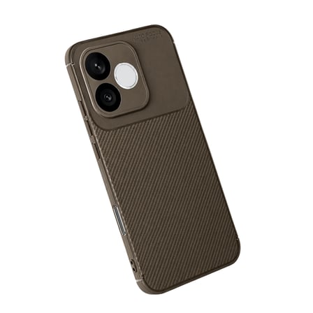Huawei Honor 600 Lite Auto Focus Karbon Kapak - Kahverengi
