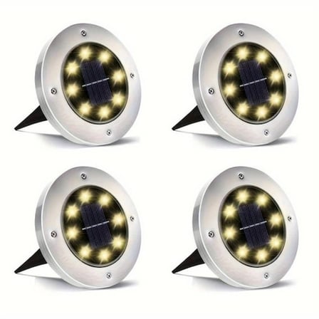 4'lü Solar Panelli Kazıklı Bahçe Aydınlatması