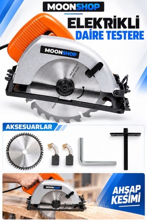 Alman Teknoloji 2000 Watt  Metal Şanzıman Sunta Ahşap Tahta  Kesme Daire Testere Makinesi 185mm