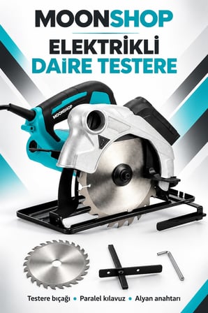 Pro Seri Lazerli Bakir Sargili Metal Şanzuman Sunta Kesme Daire Testere Makinesi 185 Mm..