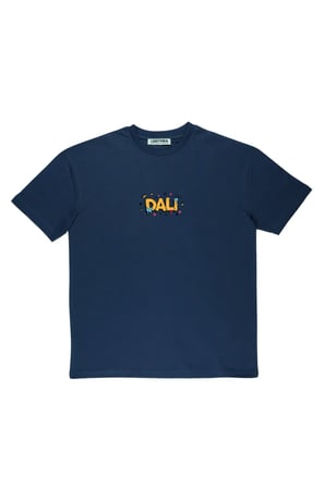 Lenithra Salvador Dali Sırt Baskılı Unisex Oversize T-shirt Füme / M