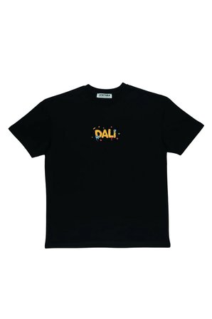 Lenithra Salvador Dali Sırt Baskılı Unisex Oversize T-shirt Siyah / S