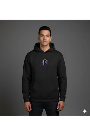 Lenithra Dare to Dream Sırt Baskılı Unisex Oversize Hoodie Siyah / M