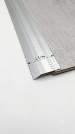 Alüminyum Kapı Eşik Dar Kot Farkı 150 cm x 3,5 cm Seviye Profili Yükseklik Profili Kapı Eşik Çıtası Gri Renk