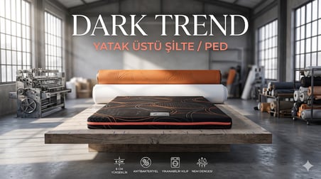 Zish Home Dark Plus Topper, Yatak Pedi, Şilte, Misafir Yatağı, Yer Yatağı, Yer Minderi | 24 DNS Sünger | Dark Trend Kumaş | Fermuarlı Yıkanabilir Kılıf