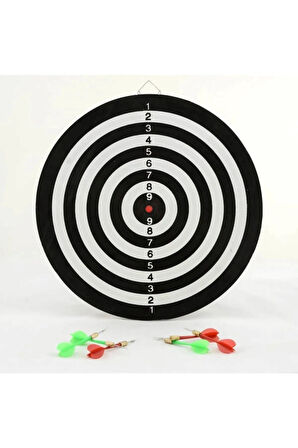 12 İnç Dart Tahtası  Mini Boy Çift Taraflı Dart Oyun Seti  4 Oklu