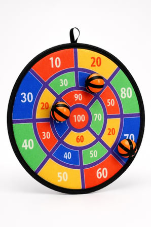 Cırt Cırtlı Top Dart Oyunu Seti Eğlenceli Hedef Tahtası 3 Toplu Dart Atış Oyunu Seti 36cm HED709