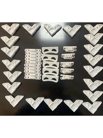 20 Köşe Takozu ve 10 MENTEŞE, 5 ADET Çıt Çıt ile 5 Tutamak, 17*25 Ebat Kaliteli Plastik