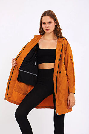 Micro Midi Hardal Yağmurluk & Rüzgarlık