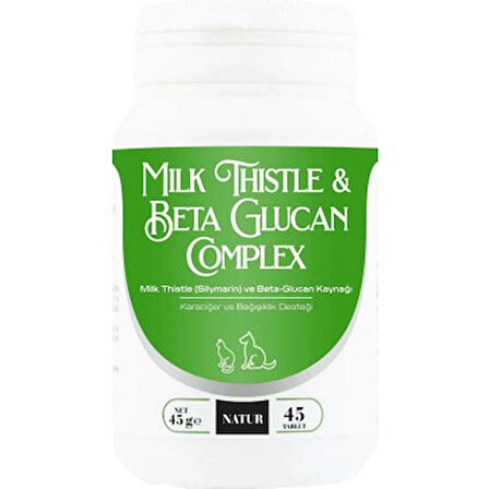 Natur Milk Thistle & Beta - Glucan Complex Destekleyici 45 Tablet 