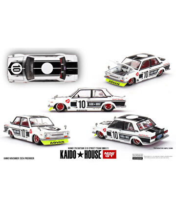 Mini GT 1:64 KaidoHouse Datsun 510 Street Team XMM V1 – Özel Koleksiyon Modeli