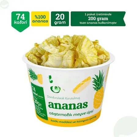 Ananas Atıştırmalık Meyve Cipsi 20gr