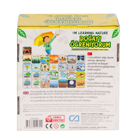 CAEGT-5053 Doğayı Öğreniyorum Eğitici Oyun Kartları -
