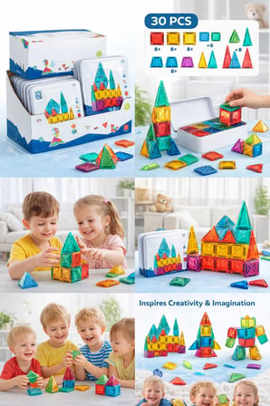 3.75CM Mini Blok Metal Kutu 24 Parça