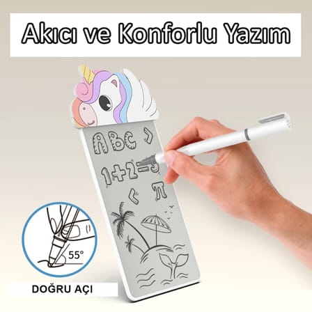Silikon Figürlü Manyetik Mini Yazı Tahtası 5,5" - 14 cm