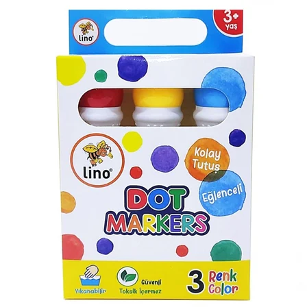 Lino Dot Markers 3'lü Yıkanabilir