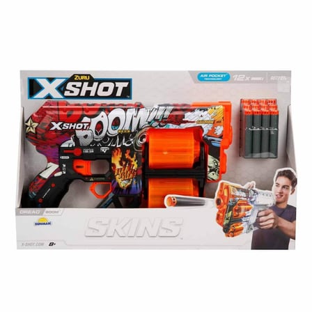 36517 X-Shot Skins Dread 12 Mermili Sünger Dart Atan Silah 31 cm-NessiWorldman
