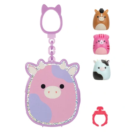 Squish-a-longs 3 Figür + Yüzük Çantalı Sürpriz Paket Seri 1