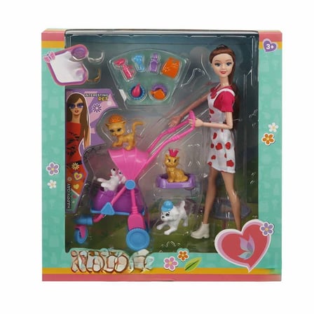 Annesi ve Sevimli Dostlar Manken Bebek