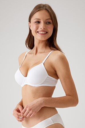 Pierre Cardin Kadın Balenli Destekli Micro Sütyen 6005 - Beyaz