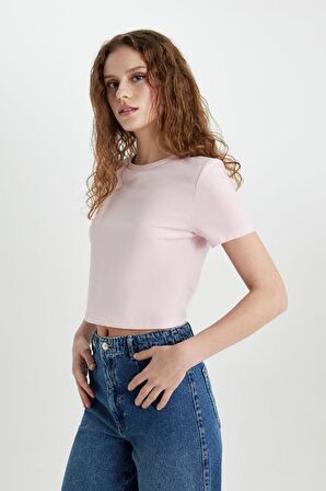 DeFacto Slim Fit Dar Kesim Bisiklet Yaka Kısa Kollu Tişört C4332AX24SPPN440