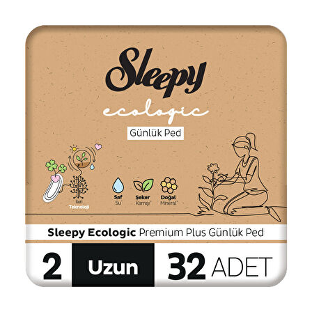 Sleepy Ecologic Premium Plus 32'li Günlük Ped