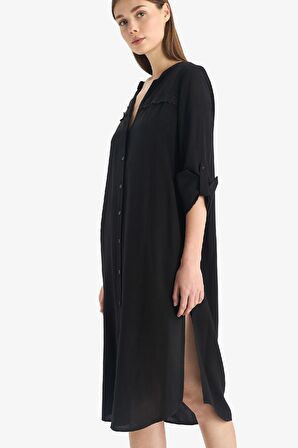 DeFacto Regular Fit Baskılı Plaj Elbisesi-Fall in Love C2037AX25SMBK27