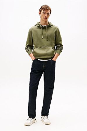 Erkek ESSENTIAL Nakışlı Logo Kapüşonlu Sweatshirt - Yeşil | M