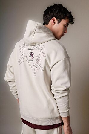 DeFacto Oversize Fit Sırt Baskılı Kapüşonlu Sweatshirt B4751AX24SPGR437