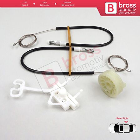 Fiat Abarth Punto Grande Evo MK3 199 2005-2024 51723327 İçin Elektrikli Arka Sağ Kapı Cam Kriko Seti